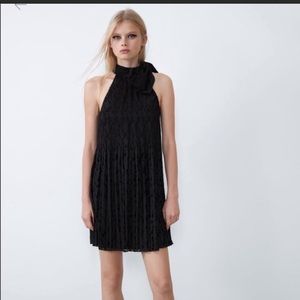 ZARA WOMAN COLLECTION Pleated Halter Dress